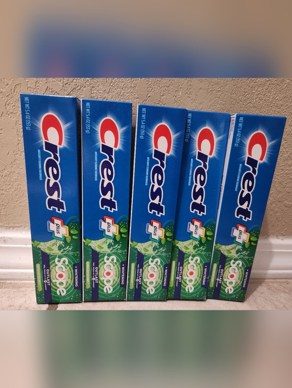 Crest Plus Scope Whitening Toothpaste Pack - Blue and Green